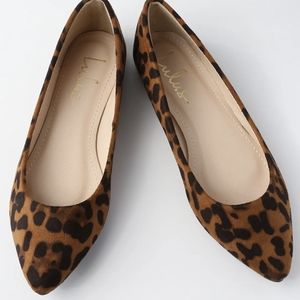 Lulu's Pointed Toe Cheetah Print Flats